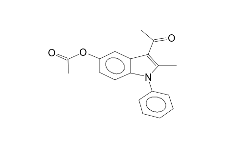 1-phenyl-2-methyl-3-acetyl-5-acetoxyindole