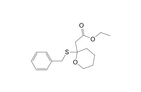 2-[2-(benzylthio)tetrahydropyran-2-yl]acetic acid ethyl ester