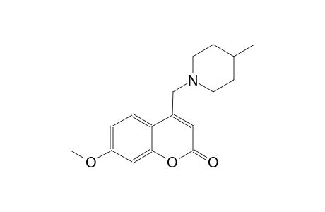 2H-1-benzopyran-2-one, 7-methoxy-4-[(4-methyl-1-piperidinyl)methyl]-
