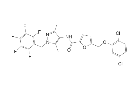 5-[(2,5-dichlorophenoxy)methyl]-N-[3,5-dimethyl-1-(2,3,4,5,6-pentafluorobenzyl)-1H-pyrazol-4-yl]-2-furamide