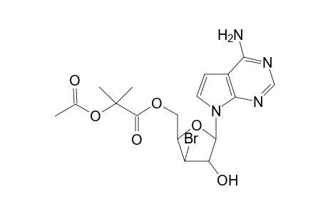 7-[5-O-(2-Acetoxyisobutyryl)-3-deoxy-3-bromo]pyrrolo[2,3-d]pyrimidine