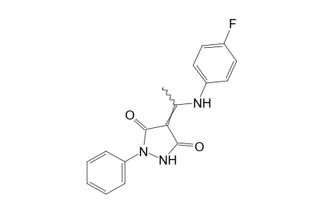 4-[1-(p-fluoroanilino)ethylidene]-1-phenyl-3,5-pyrazolidinedione