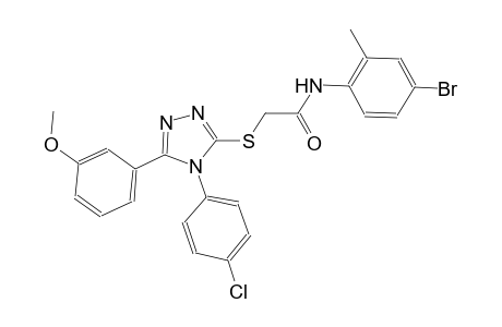 N-(4-bromo-2-methylphenyl)-2-{[4-(4-chlorophenyl)-5-(3-methoxyphenyl)-4H-1,2,4-triazol-3-yl]sulfanyl}acetamide