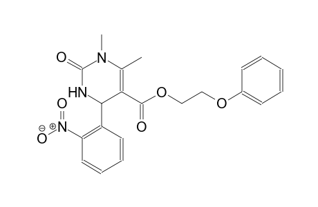 2-phenoxyethyl 1,6-dimethyl-4-(2-nitrophenyl)-2-oxo-1,2,3,4-tetrahydro-5-pyrimidinecarboxylate