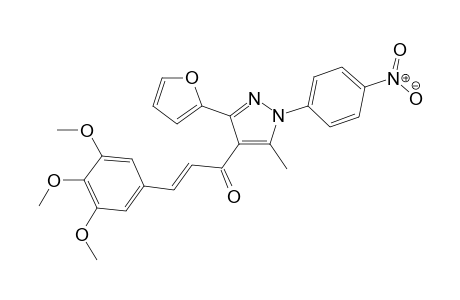 (E)-1-[3-(Furan-2-yl)-5-methyl-1-(4-nitrophenyl)-1H-pyrazol-4-yl]-3-(3,4,5-trimethoxyphenyl)-prop-2-en-1-one