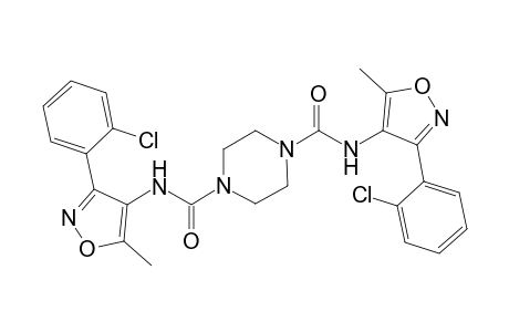 N,N'-bis[3-(o-chlorophenyl)-5-methyl-4-isoxazolyl]-1,4-piperazinedicarboxamide