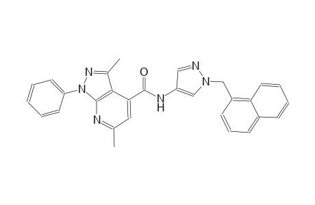 3,6-dimethyl-N-[1-(1-naphthylmethyl)-1H-pyrazol-4-yl]-1-phenyl-1H-pyrazolo[3,4-b]pyridine-4-carboxamide