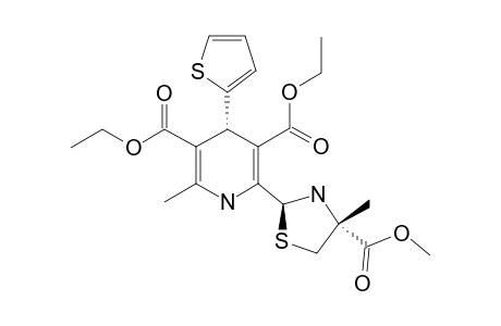 (4S,2'S,4'R)-DIETHYL-2-(4'-METHOXYCARBONYL-4'-METHYL-2'-THIAZOLIDINYL)-6-METHYL-4-(THIEN-2''-YL)-1,4-DIHYDROPYRIDINE-3,5-DICARBOXYLATE