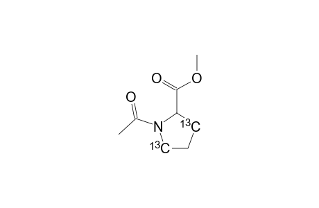 N-ACETYL-[BETA,GAMMA-(13)C]-D,L-PROLINE-METHYLESTER;MINOR-ISOMER