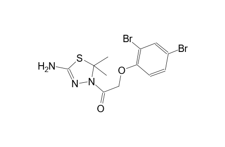 4-[(2,4-dibromophenoxy)acetyl]-5,5-dimethyl-4,5-dihydro-1,3,4-thiadiazol-2-amine
