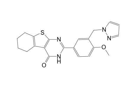 2-[4-methoxy-3-(1H-pyrazol-1-ylmethyl)phenyl]-5,6,7,8-tetrahydro[1]benzothieno[2,3-d]pyrimidin-4(3H)-one