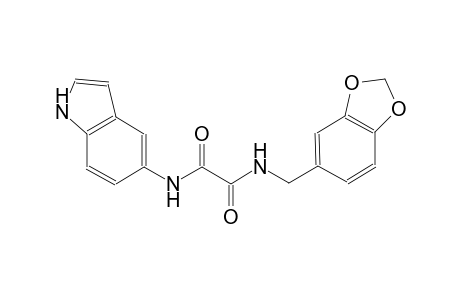 ethanediamide, N~1~-(1,3-benzodioxol-5-ylmethyl)-N~2~-(1H-indol-5-yl)-