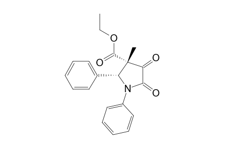 3-Pyrrolidinecarboxylic acid, 3-methyl-4,5-dioxo-1,2-diphenyl-, ethyl ester, cis-