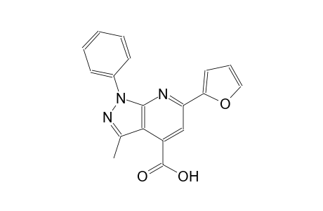 1H-pyrazolo[3,4-b]pyridine-4-carboxylic acid, 6-(2-furanyl)-3-methyl-1-phenyl-
