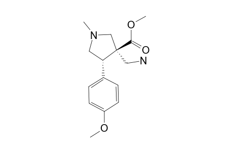 (+/-)-METHYL-(3R,4S)-3-(AMINOMETHYL)-4-(4-METHOXYPHENYL)-1-METHYL-PYRROLIDINE-3-CARBOXYLATE