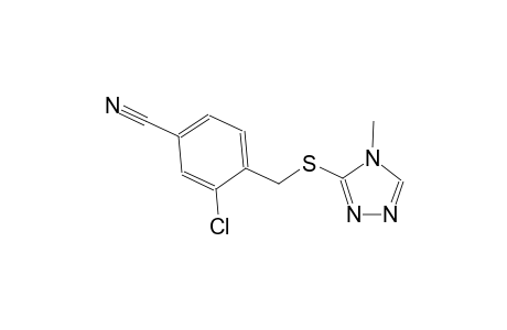 3-chloro-4-{[(4-methyl-4H-1,2,4-triazol-3-yl)sulfanyl]methyl}benzonitrile