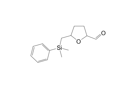 2-((dimethyl(phenyl)silyl)methyl)tetrahydrofuran-5-carbaldehyde