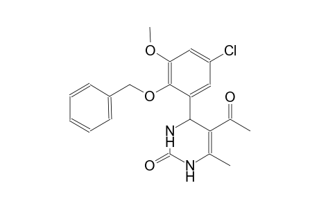 5-acetyl-4-[2-(benzyloxy)-5-chloro-3-methoxyphenyl]-6-methyl-3,4-dihydro-2(1H)-pyrimidinone