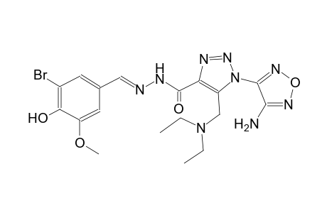 1-(4-amino-1,2,5-oxadiazol-3-yl)-N'-[(E)-(3-bromo-4-hydroxy-5-methoxyphenyl)methylidene]-5-[(diethylamino)methyl]-1H-1,2,3-triazole-4-carbohydrazide