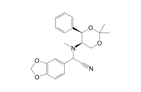 R,R,S/R)-1-(Benzo[d]-(1,3)-dioxol-6'-yl)-2-[methyl-[(4R,5R)-2',2'-dimethyl-4'-phenyl-1',3'-dioxan-5'-yl)amino]-acetonitrile