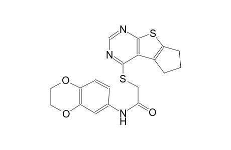 acetamide, N-(2,3-dihydro-1,4-benzodioxin-6-yl)-2-[(6,7-dihydro-5H-cyclopenta[4,5]thieno[2,3-d]pyrimidin-4-yl)thio]-