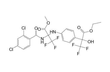 Propanoic acid, 2-(2,4-dichlorobenzoylamino)-2-[4-(1-ethoxycarbonyl-2,2,2-trifluoro-1-hydroxyethyl)phenylamino]-3,3,3-trifluoro-, methyl ester