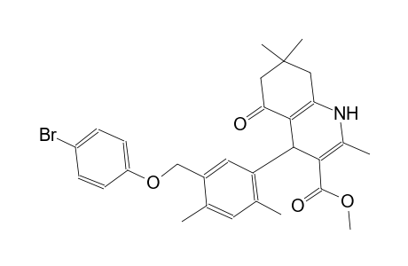 methyl 4-{5-[(4-bromophenoxy)methyl]-2,4-dimethylphenyl}-2,7,7-trimethyl-5-oxo-1,4,5,6,7,8-hexahydro-3-quinolinecarboxylate
