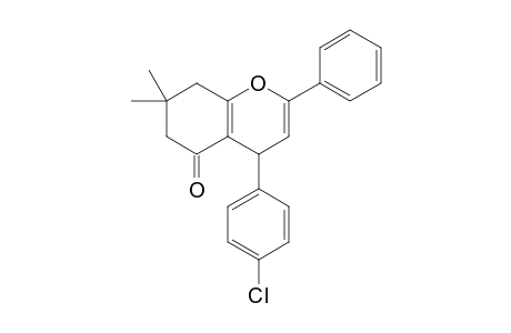 5-Oxo-4-(p-chlorophenyl)-2-phenyl-7,7-dimethyl-5,6,7,8-tetrahydro-4H-benzo[b]pyran