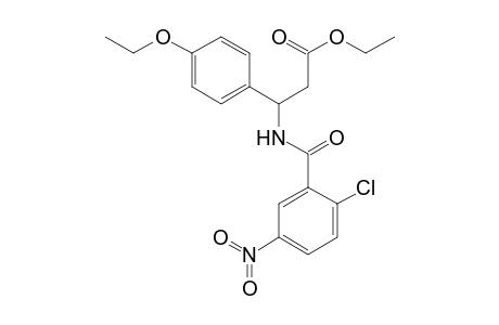 3-[(2-chloro-5-nitro-benzoyl)amino]-3-p-phenetyl-propionic acid ethyl ester