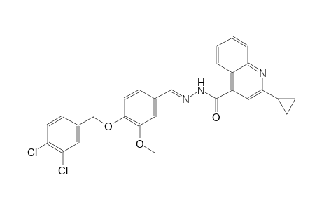 2-cyclopropyl-N'-((E)-{4-[(3,4-dichlorobenzyl)oxy]-3-methoxyphenyl}methylidene)-4-quinolinecarbohydrazide