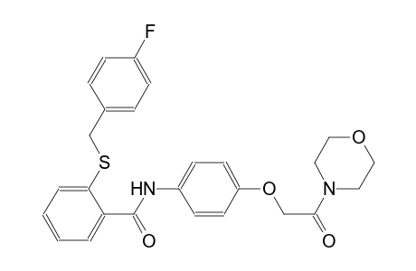 benzamide, 2-[[(4-fluorophenyl)methyl]thio]-N-[4-[2-(4-morpholinyl)-2-oxoethoxy]phenyl]-