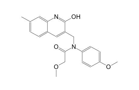 N-[(2-hydroxy-7-methyl-3-quinolinyl)methyl]-2-methoxy-N-(4-methoxyphenyl)acetamide