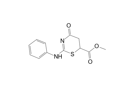 2H-1,3-Thiazine-6-carboxylic acid, tetrahydro-4-oxo-2-(phenylimino)-, methyl ester