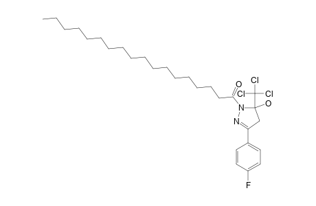 1-[3-(4-FLUOROPHENYL)-5-HYDROXY-5-(TRICHLOROMETHYL)-4,5-DIHYDROPYRAZOL-1-YL]-OCTADECAN-1-ONE