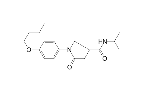 Pyrrolidine-3-carboxamide, 1-(4-butoxyphenyl)-N-isopropyl-5-oxo-