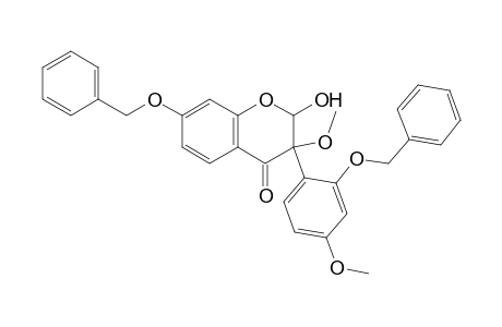 4H-1-Benzopyran-4-one, 2,3-dihydro-2-hydroxy-3-methoxy-3-[4-methoxy-2-(phenylmethoxy)phenyl]-7-(phenylmethoxy)-, trans-(.+-.)-