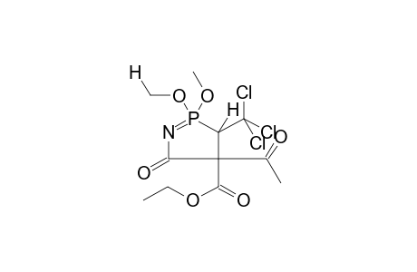 2,2-DIMETHOXY-4-ACETYL-5-OXO-3-TRICHLOROMETHYL-4-ETHOXYCARBONYL-1,2-AZAPHOSPHOL-1-INE