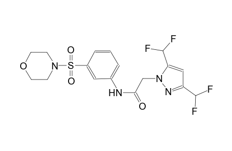 2-[3,5-bis(difluoromethyl)-1H-pyrazol-1-yl]-N-[3-(4-morpholinylsulfonyl)phenyl]acetamide