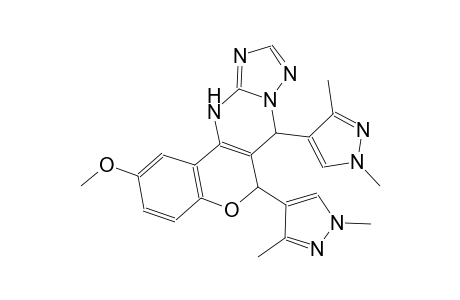 6,7-bis(1,3-dimethyl-1H-pyrazol-4-yl)-2-methoxy-7,12-dihydro-6H-chromeno[4,3-d][1,2,4]triazolo[1,5-a]pyrimidine