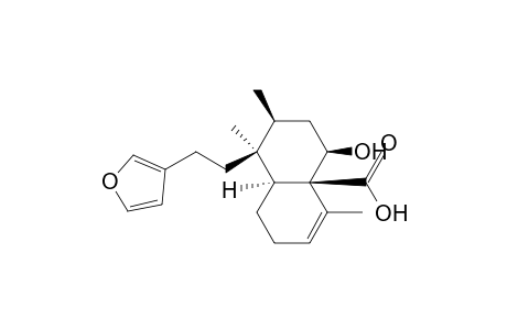4a(2H)-Naphthalenecarboxylic acid, 1-[2-(3-furanyl)ethyl]-1,3,4,7,8,8a-hexahydro-4-hydroxy-1,2,5-trimethyl-, [1S-(1.alpha.,2.beta.,4.beta.,4a.beta.,8a.alpha.)]-