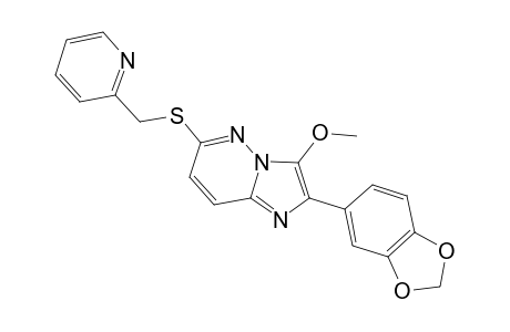 3-Methoxy-2-(3',4'-methylenedioxyphenyl)-6-(pyridin-2''-ylmethylthio)imidazo[1,2-b]pyridazine