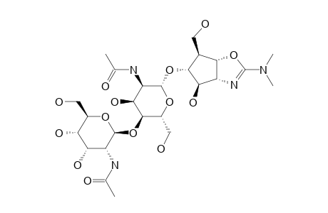 (3AR,4R,5R,6S,6AS)-2-(DIMETHYLAMINO)-3A,5,6,6A-TETRAHYDRO-4-HYDROXY-6-(HYDROXYMETHYL)-4H-CYCLOPENTOXAZOL-5-YL-2-ACETAMIDO-4-O-(2-ACETAMIDO-2-DEOXY-BETA-D-ALLOP