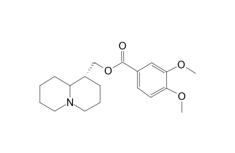 Benzoic acid, 3,4-dimethoxy-, perhydro-1-quinolizinylmethyl ester