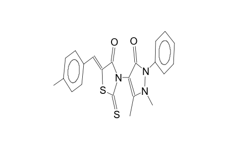 3-(1-phenyl-2,3-dimethyl-5-oxo-3-pyrazolin-4-yl)-5-(4-methylbenzylidene)-1,3-thiazolidine-2-thione-4-one