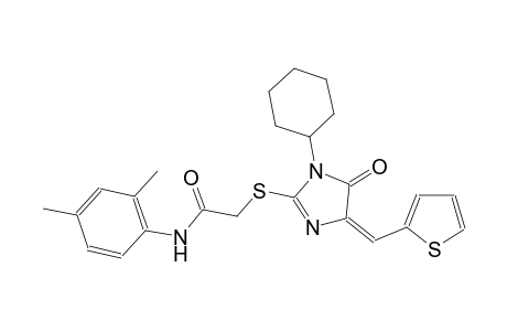 2-{[(4E)-1-cyclohexyl-5-oxo-4-(2-thienylmethylene)-4,5-dihydro-1H-imidazol-2-yl]sulfanyl}-N-(2,4-dimethylphenyl)acetamide