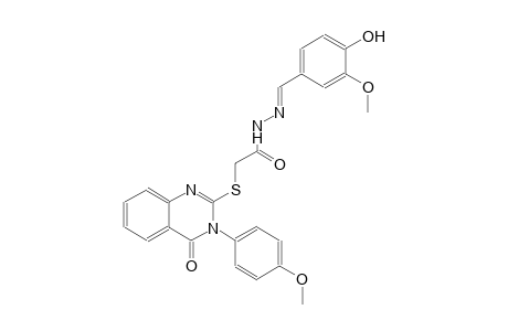 N'-[(E)-(4-hydroxy-3-methoxyphenyl)methylidene]-2-{[3-(4-methoxyphenyl)-4-oxo-3,4-dihydro-2-quinazolinyl]sulfanyl}acetohydrazide