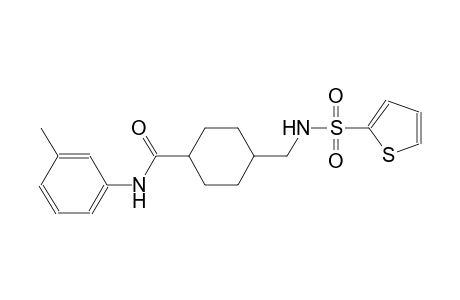 N-(3-methylphenyl)-4-{[(2-thienylsulfonyl)amino]methyl}cyclohexanecarboxamide