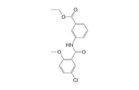 Benzoic acid, 3-[(5-chloro-2-methoxybenzoyl)amino]-, ethyl ester
