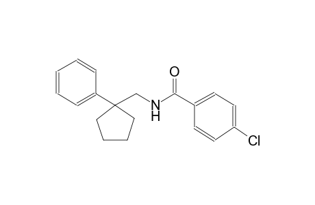 4-chloro-N-[(1-phenylcyclopentyl)methyl]benzamide