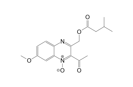 (3-acetyl-6-methoxy-4-oxido-2-quinoxalinyl)methyl 3-methylbutanoate